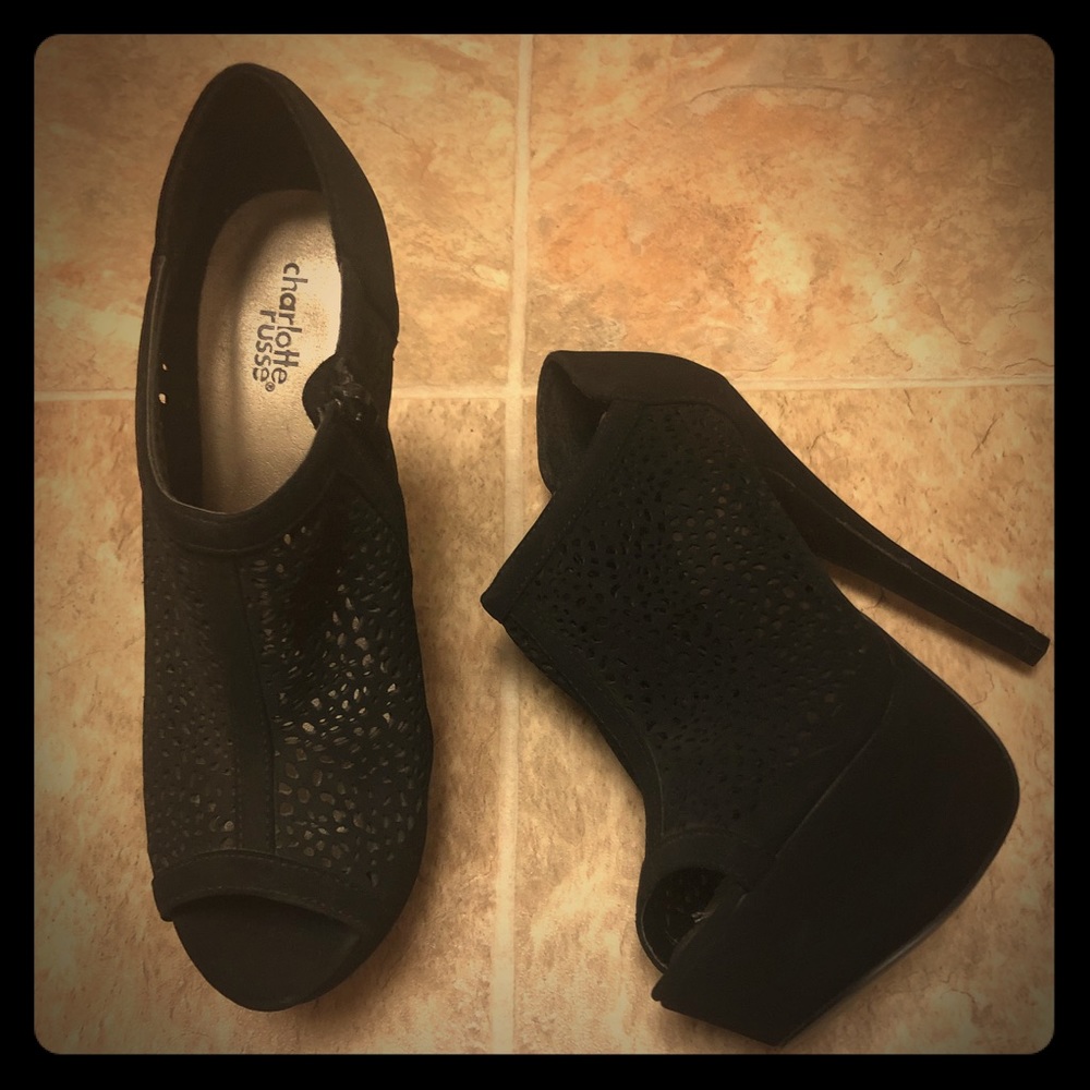 Black platform heels